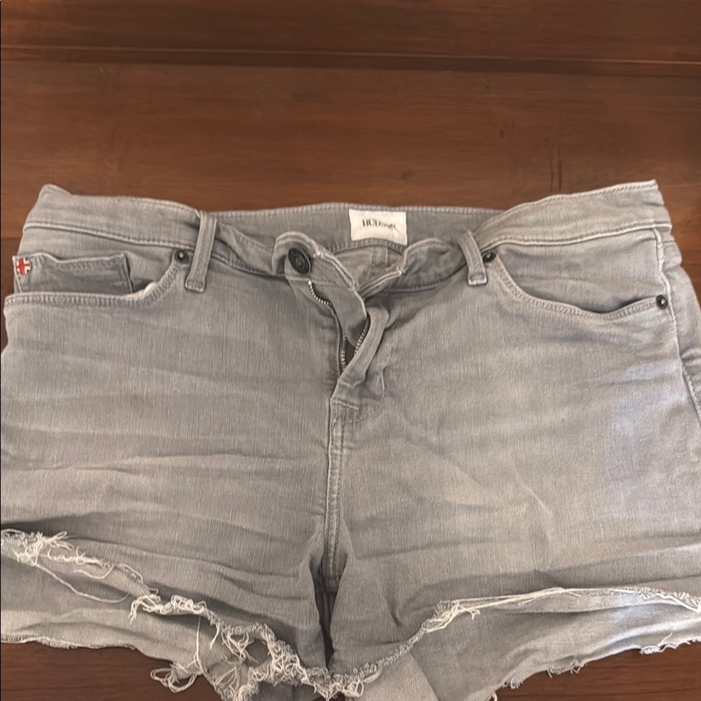 Hudson Jeans Gray Distressed Jean Shorts